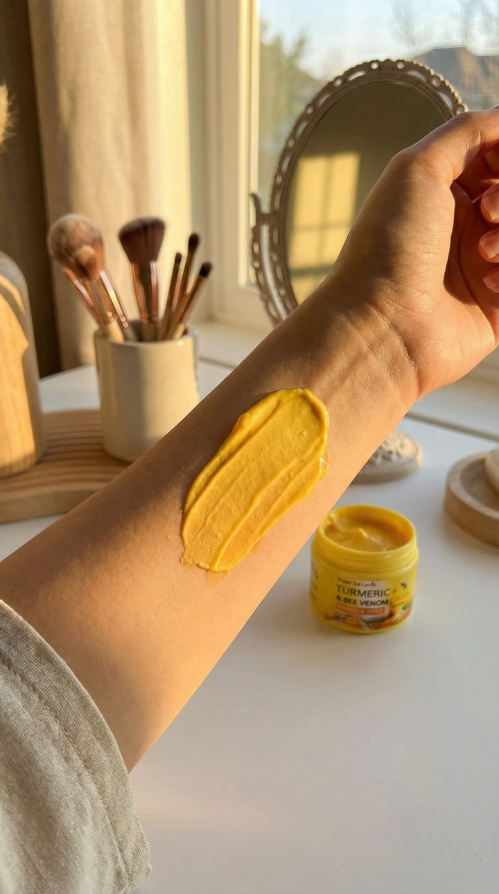 Cracked Skin Repair Cream – Turmeric & Bee Venom Balm for Dry Hands and Feet