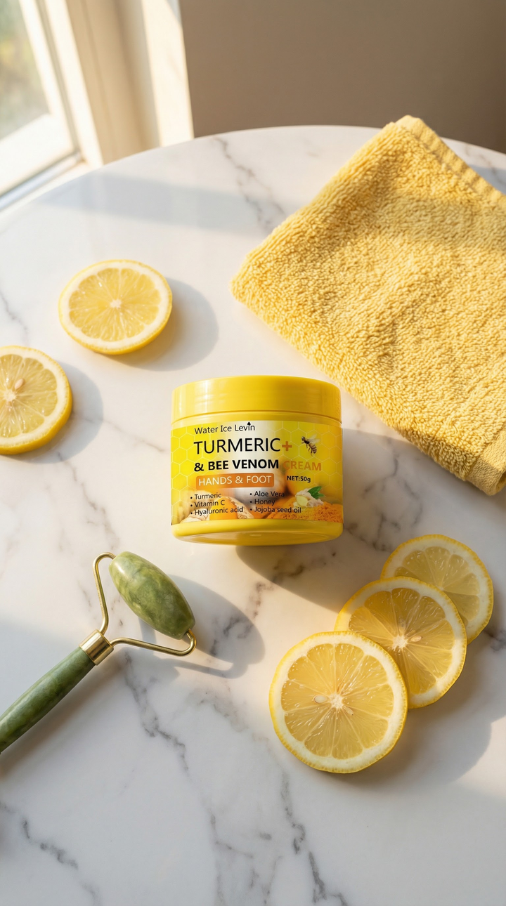 Cracked Skin Repair Cream – Turmeric & Bee Venom Balm for Dry Hands and Feet