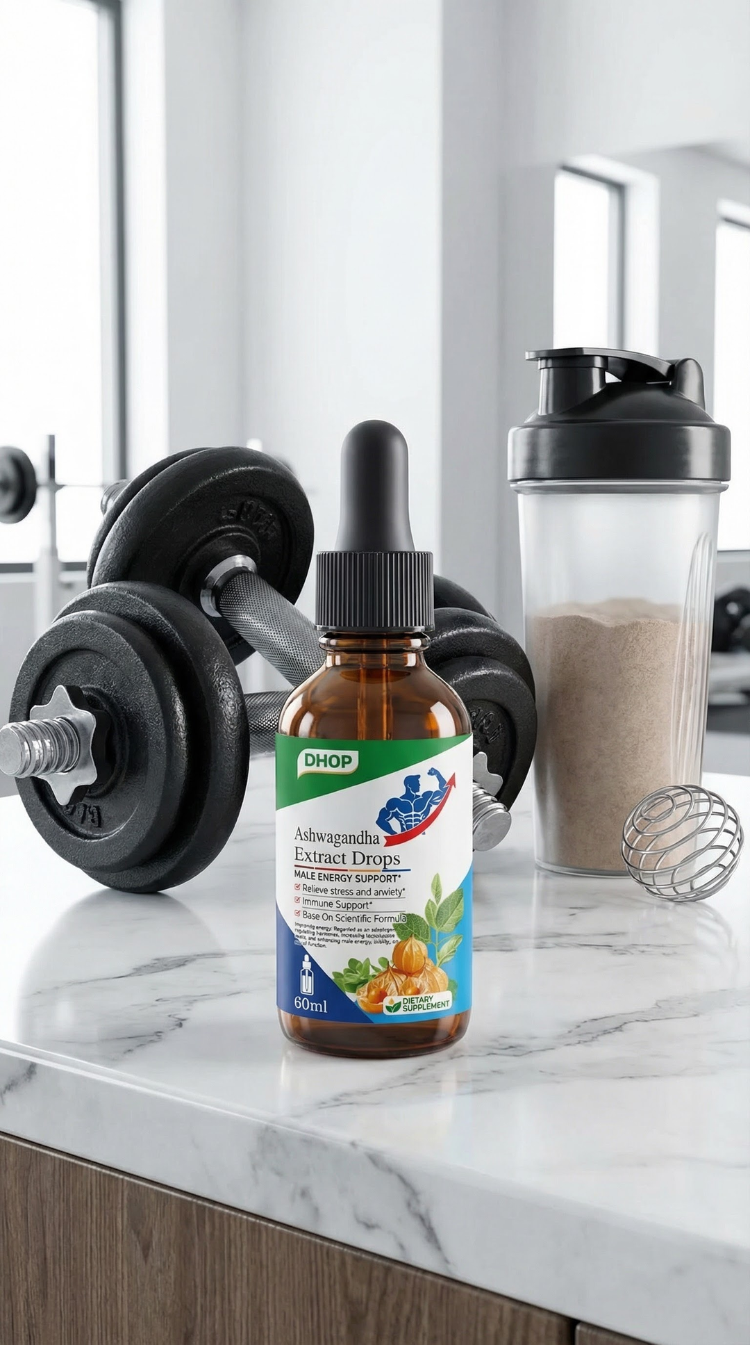 Men’s Energy + Focus & Sleep Support Drops – Ashwagandha Liquid Drops for Stress, Mood, and Daily Energy