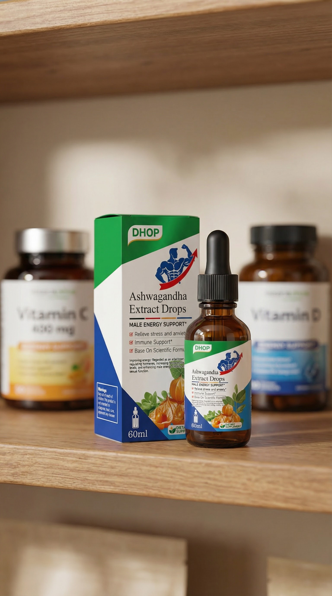 Men’s Energy + Focus & Sleep Support Drops – Ashwagandha Liquid Drops for Stress, Mood, and Daily Energy