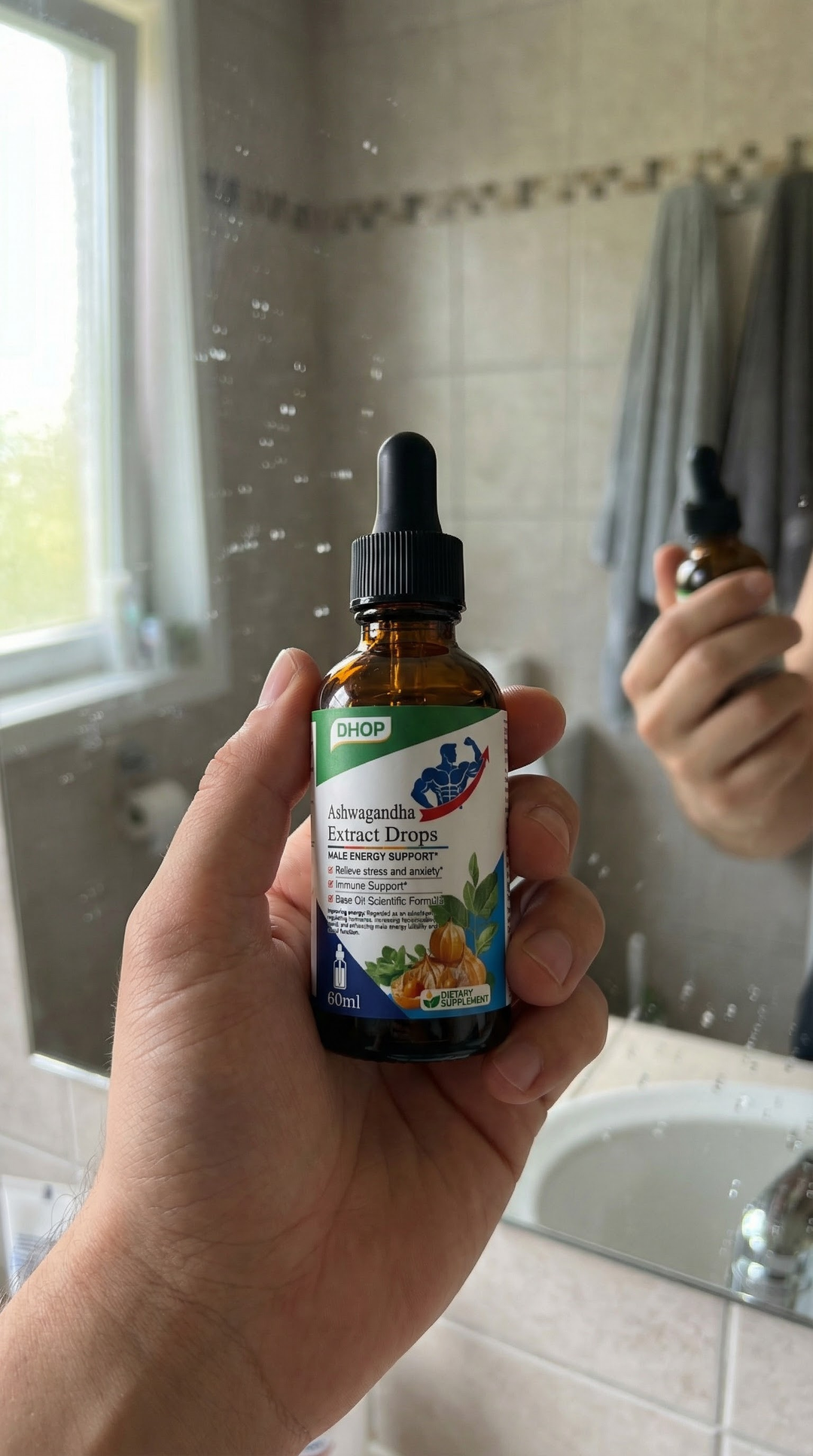 Men’s Energy + Focus & Sleep Support Drops – Ashwagandha Liquid Drops for Stress, Mood, and Daily Energy